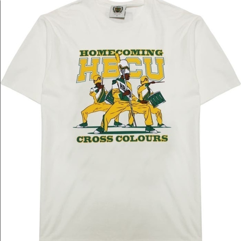 HBCU New With Tags Clothing Without Prejudice White Cross Colours T Shirt Medium